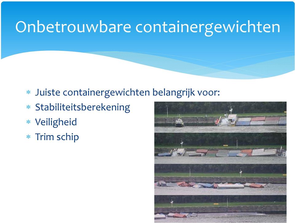 containergewichten belangrijk