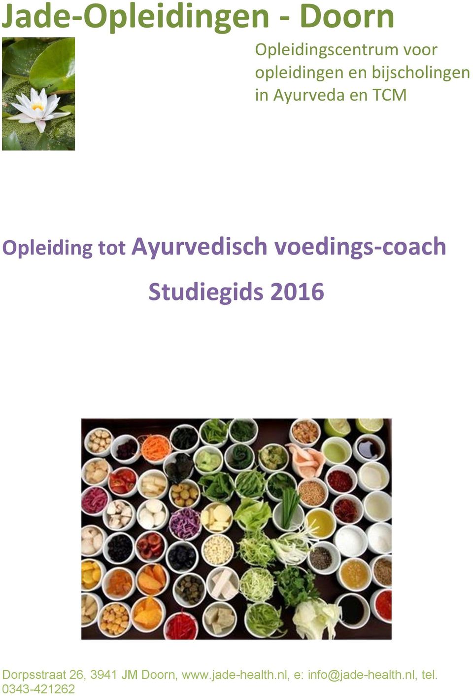 Ayurvedisch voedings-coach Studiegids 2016 Dorpsstraat 26,