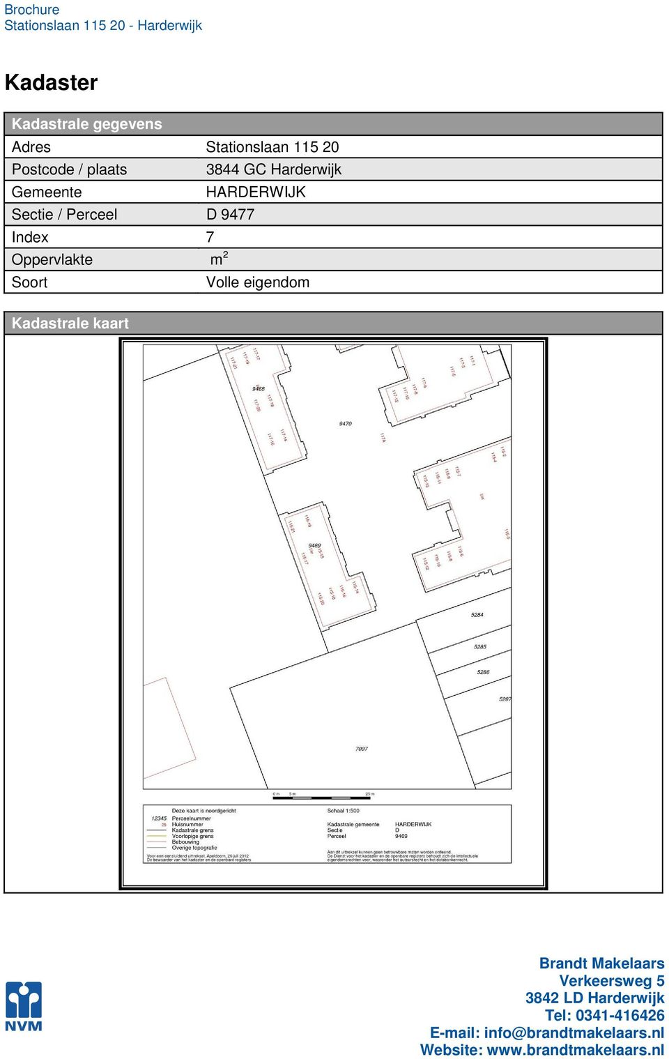 Gemeente HARDERWIJK Sectie / Perceel D 9477 Index