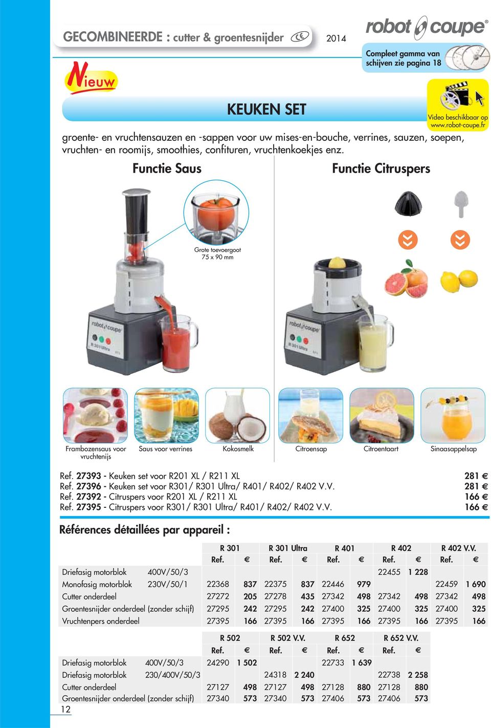 fr Grote toevoergoot 75 x 90 mm Frambozensaus voor vruchtenijs Saus voor verrines Kokosmelk Citroensap Citroentaart Sinaasappelsap Ref. 27393 - Keuken set voor R201 XL / R211 XL 281 Ref.