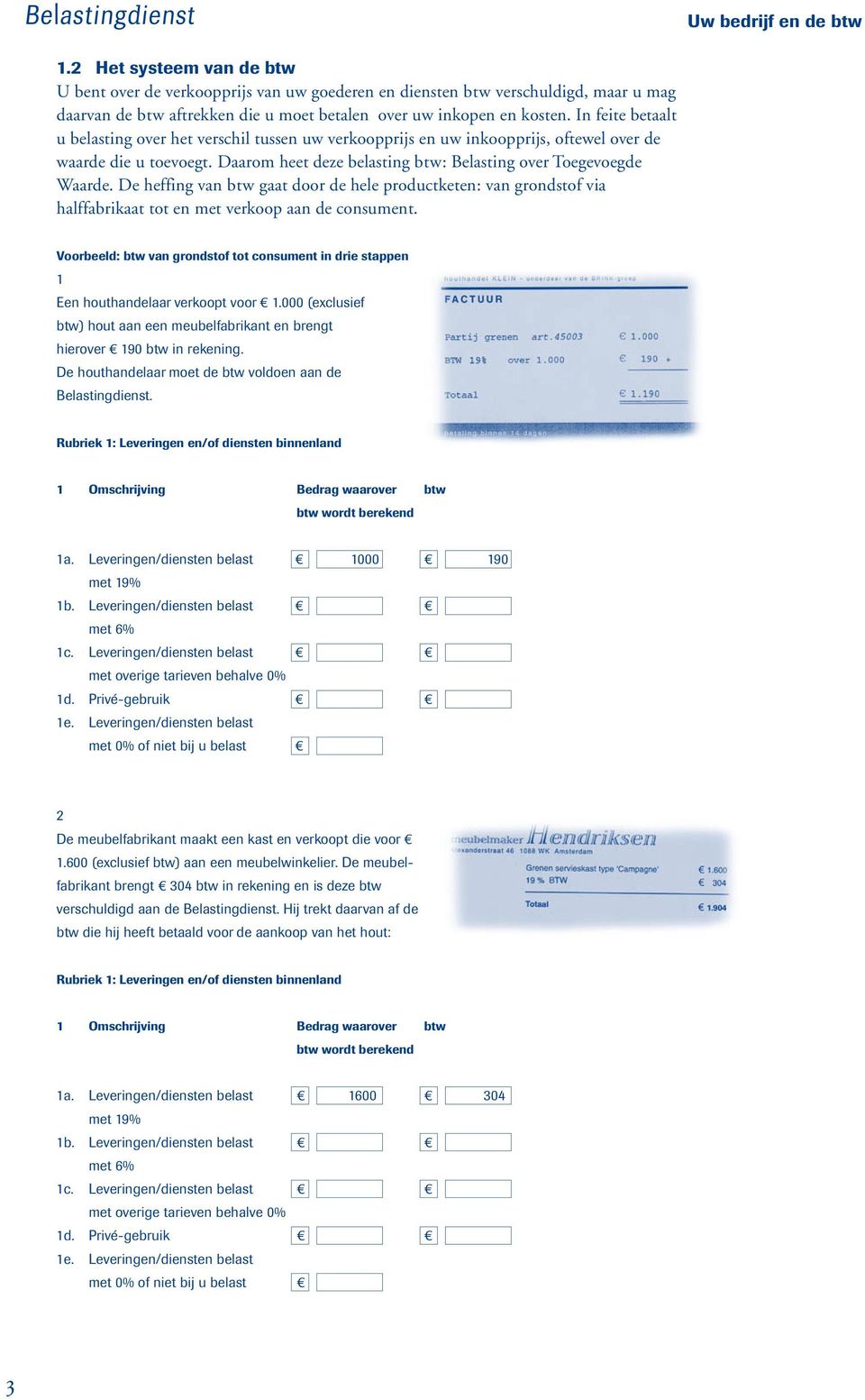 De heffing van btw gaat door de hele productketen: van grondstof via halffabrikaat tot en met verkoop aan de consument.