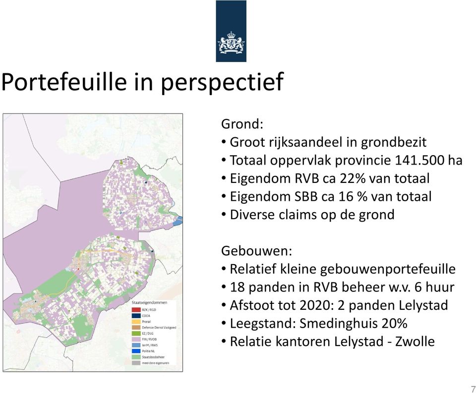 grond Gebouwen: Relatief kleine gebouwenportefeuille 18 panden in RVB beheer w.v.