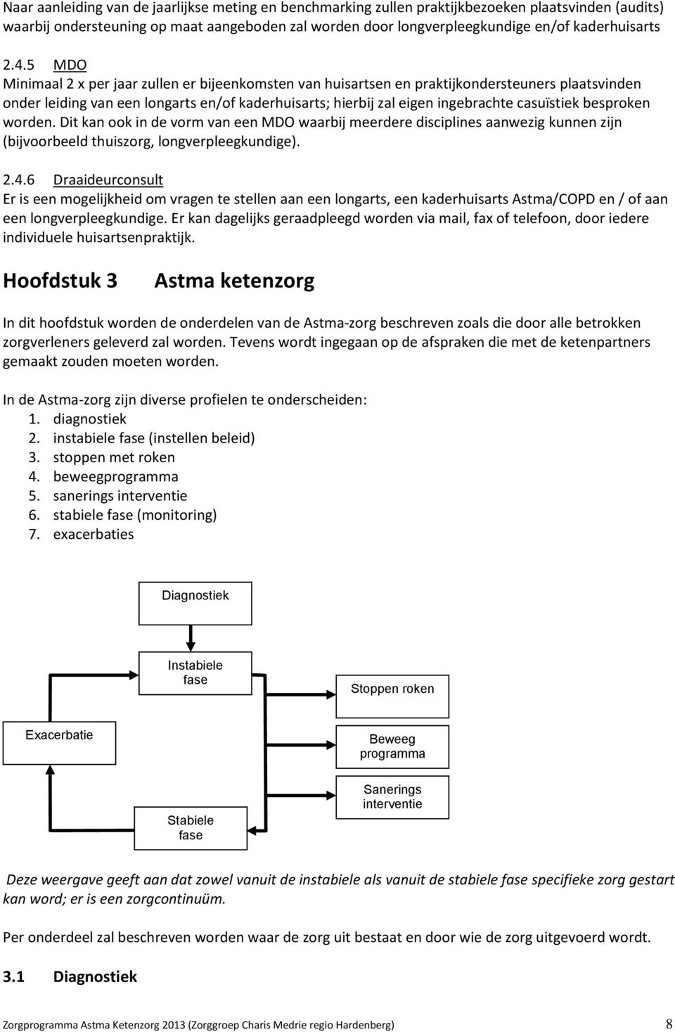 casuïstiek besproken worden. Dit kan ook in de vorm van een MDO waarbij meerdere disciplines aanwezig kunnen zijn (bijvoorbeeld thuiszorg, longverpleegkundige). 2.4.