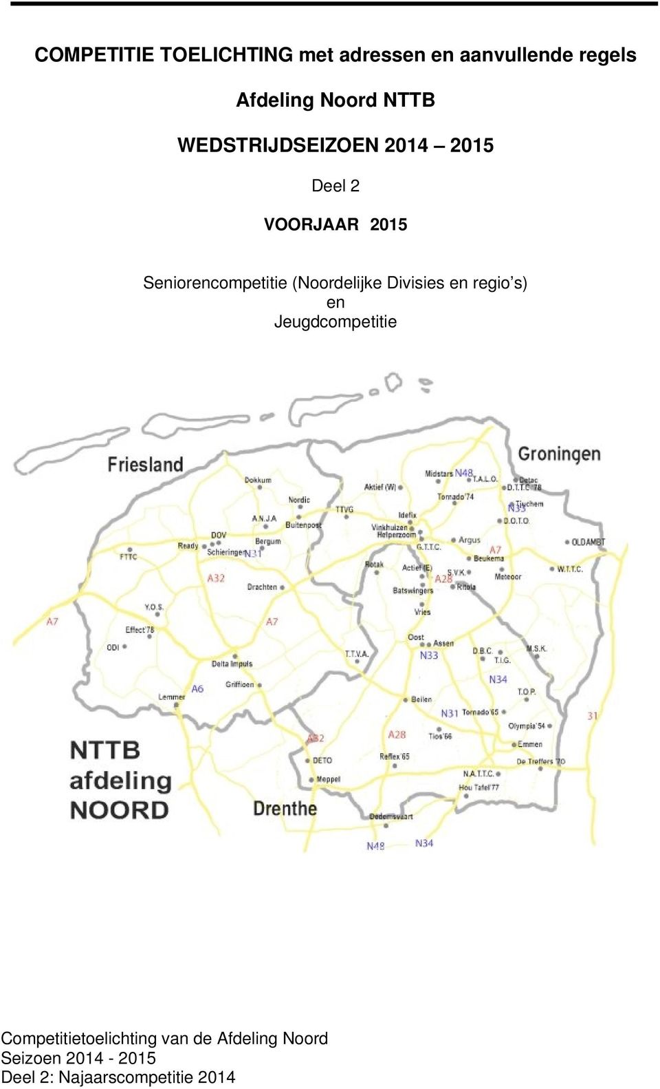 (Noordelijke Divisies en regio s) en Jeugdcompetitie