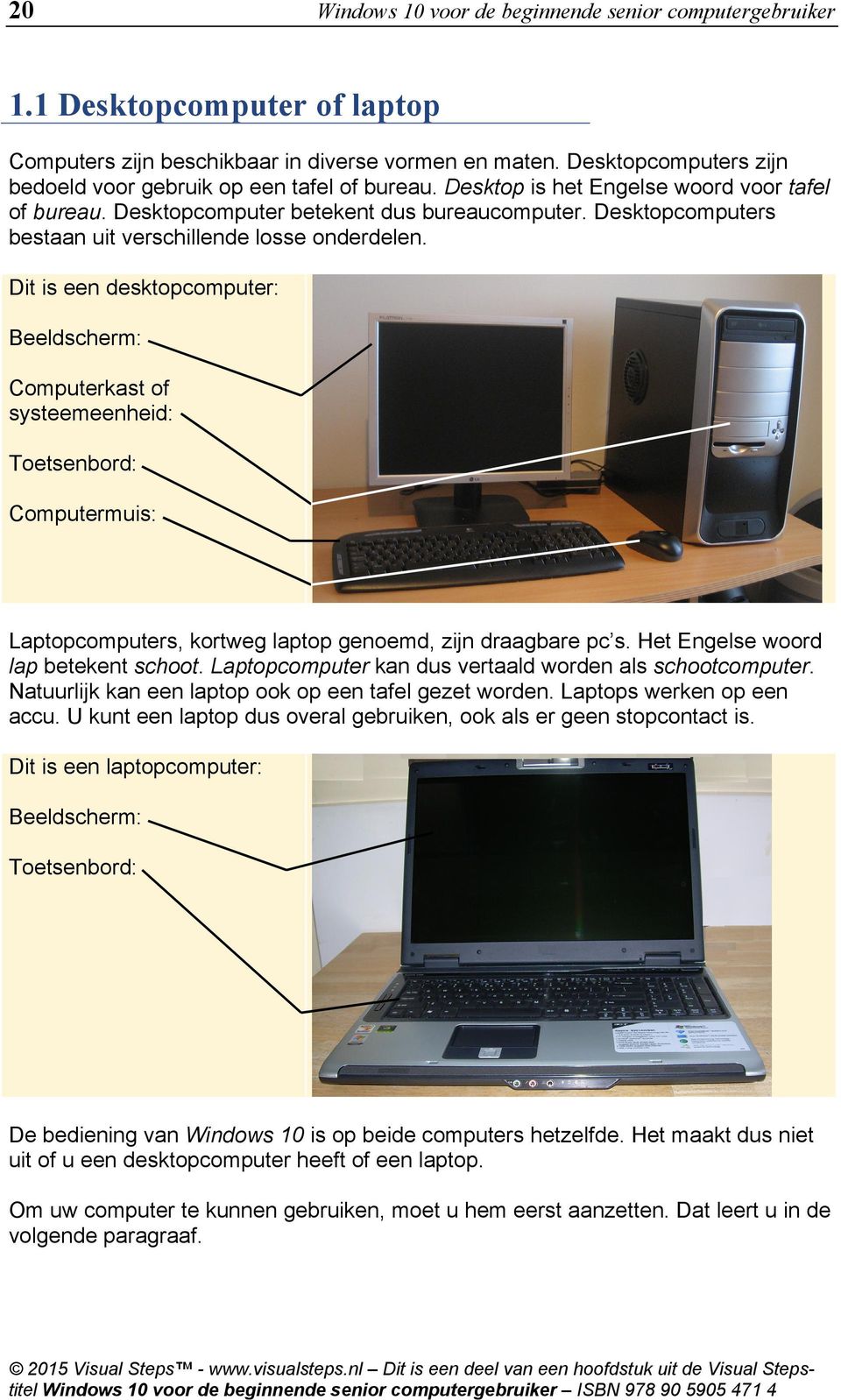 Desktopcomputers bestaan uit verschillende losse onderdelen.