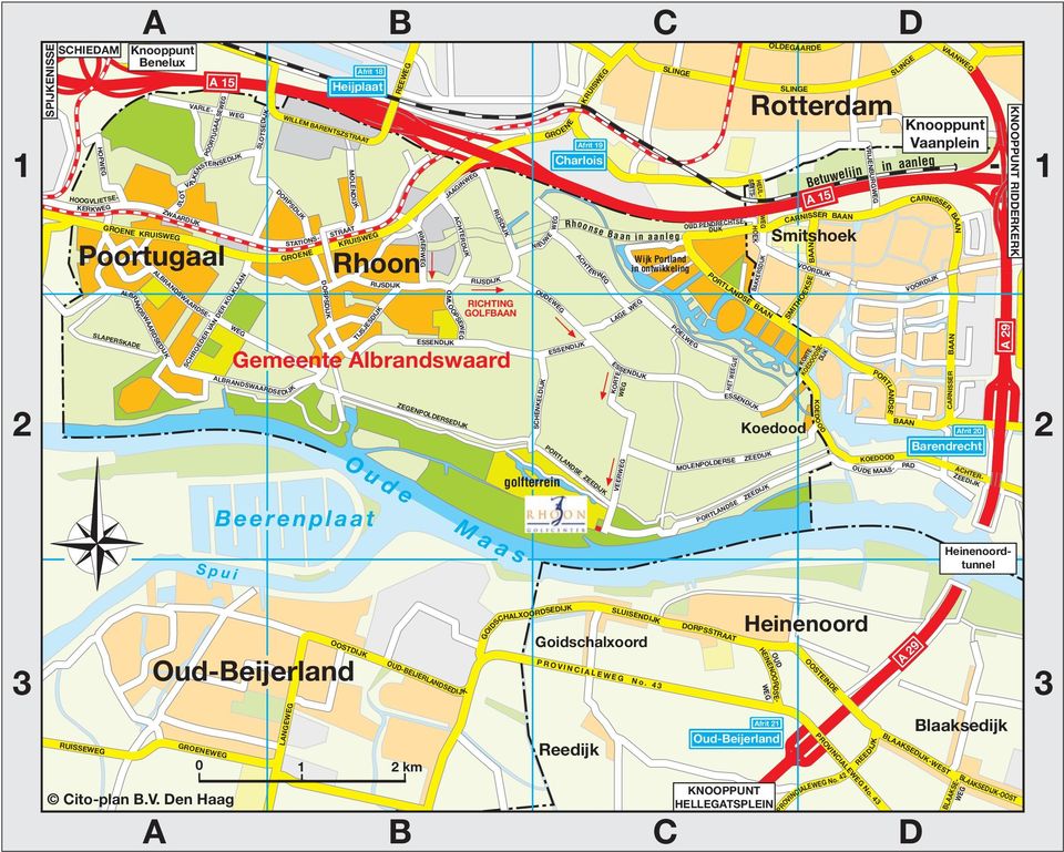 RIVIER JAAGIN OMLOOPSE ACHTERDIJK ZEGENPOLDERSEDIJK RICHTING GOLF O u d e M a a s SCHENKELDIJK GROENE KRUIS NIE UWE OUDE golfterrein Afrit 9 Charlois Rhoo ns e ACHTE R PORTLANDSE ZEEDIJK B a a n LAGE