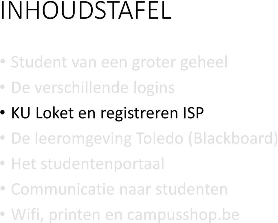 leeromgeving Toledo (Blackboard) Het