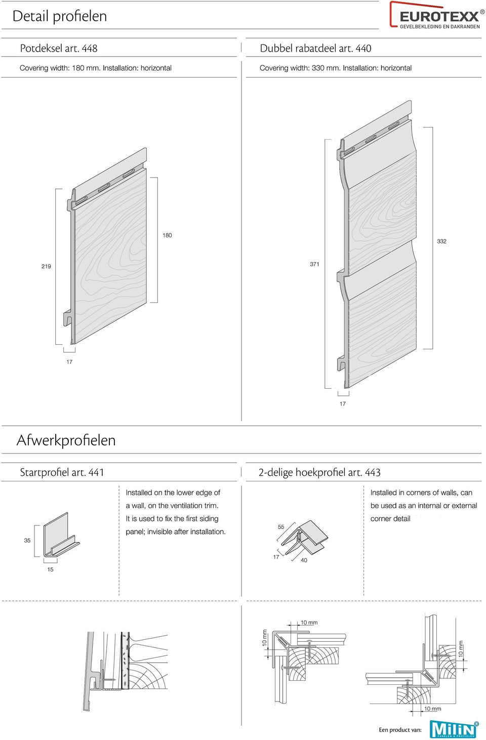 440 Afwerkprofielen Startprofiel