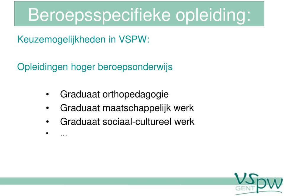 hoger beroepsonderwijs Graduaat