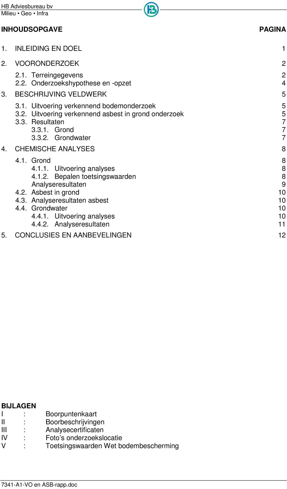 2. Asbest in grond 10 4.3. Analyseresultaten asbest 10 4.4. Grondwater 10 4.4.1. Uitvoering analyses 10 4.4.2. Analyseresultaten 11 5.