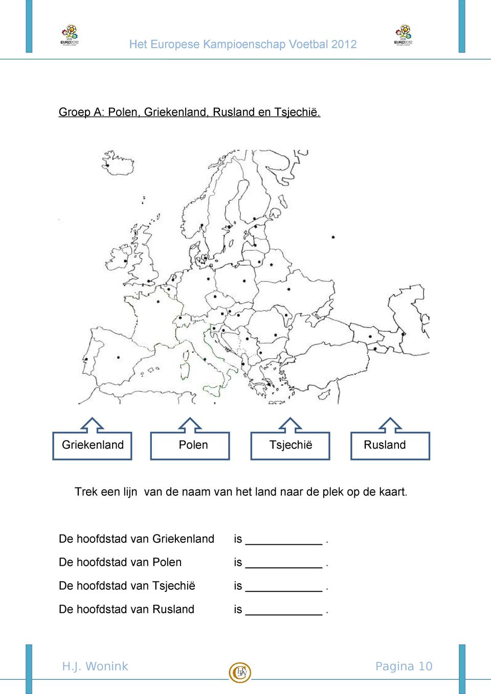 het land naar de plek op de kaart.