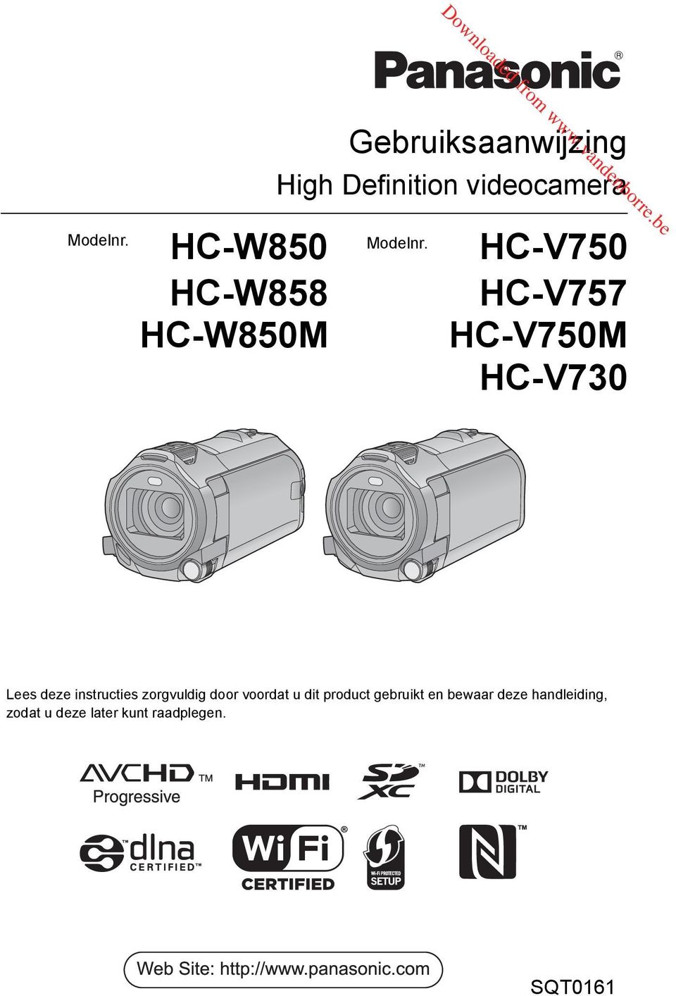 HC-V750 HC-W858 HC-V757 HC-W850M HC-V750M HC-V730 Lees deze