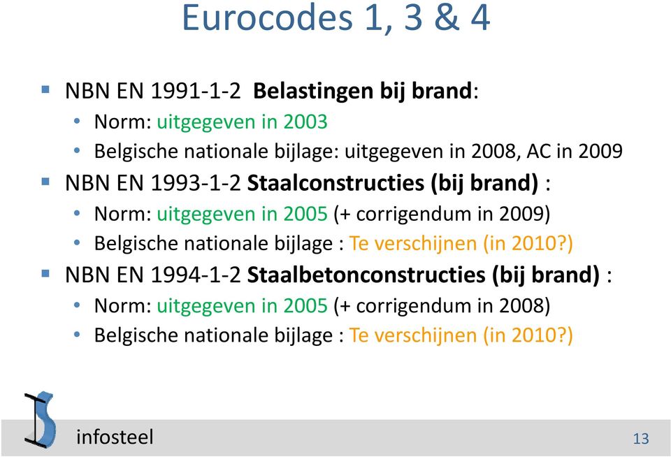 in 2009) Belgische nationale bijlage : Te verschijnen (in 2010?