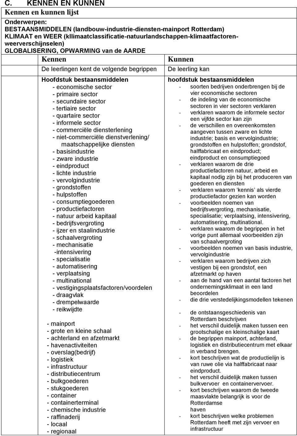 economische sector - primaire sector - secundaire sector - tertiaire sector - quartaire sector - informele sector - commerciële diensterlening - niet-commerciële dienstverlening/ maatschappelijke