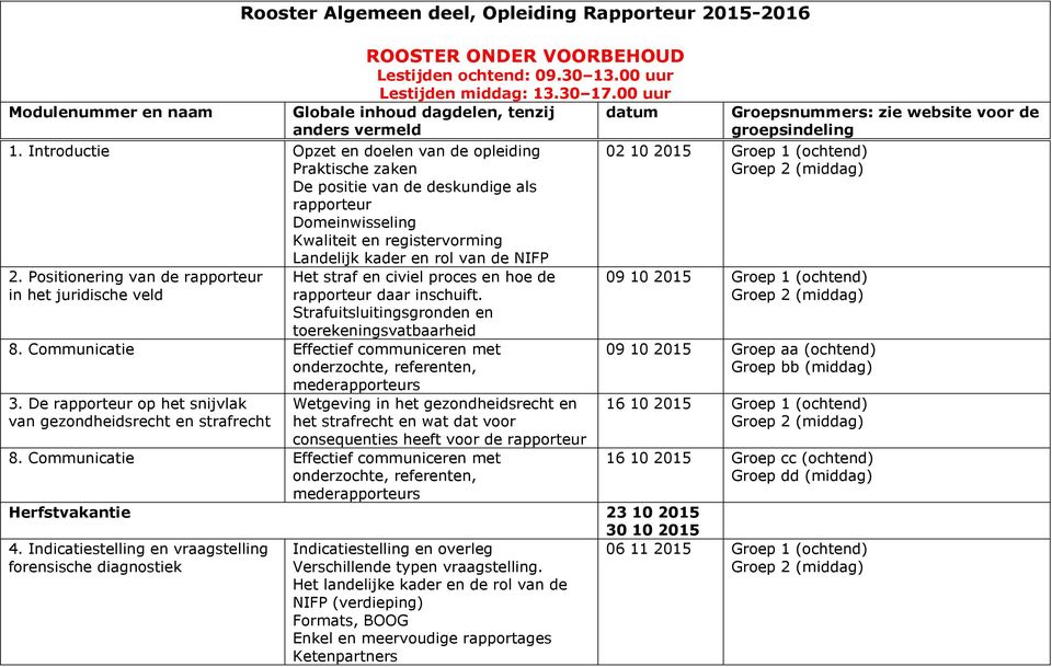 Positionering van de rapporteur in het juridische veld Het straf en civiel proces en hoe de rapporteur daar inschuift. Strafuitsluitingsgronden en toerekeningsvatbaarheid 8.