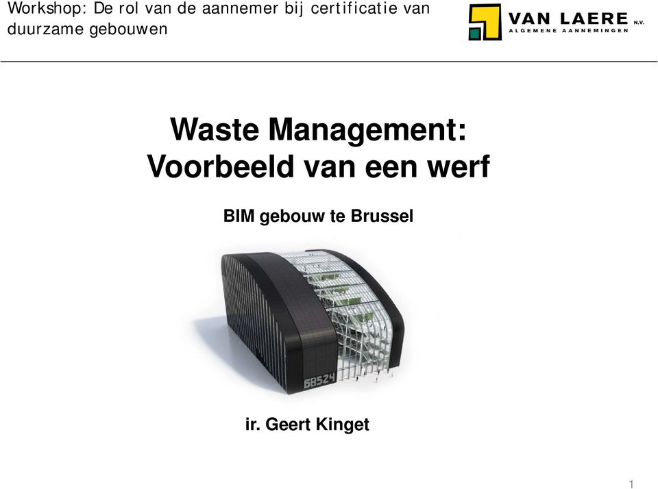 Waste Management: Voorbeeld van een