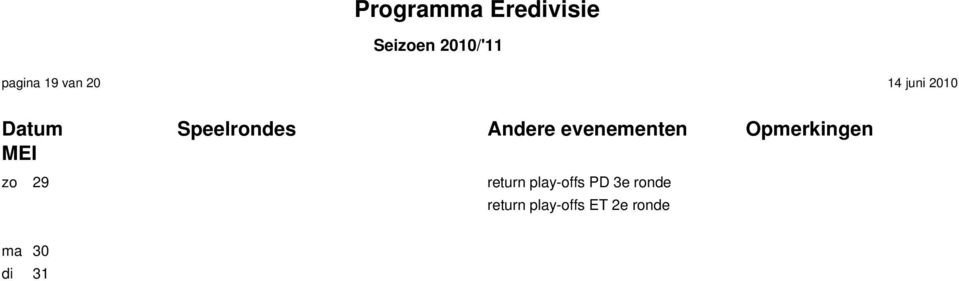 3e ronde return