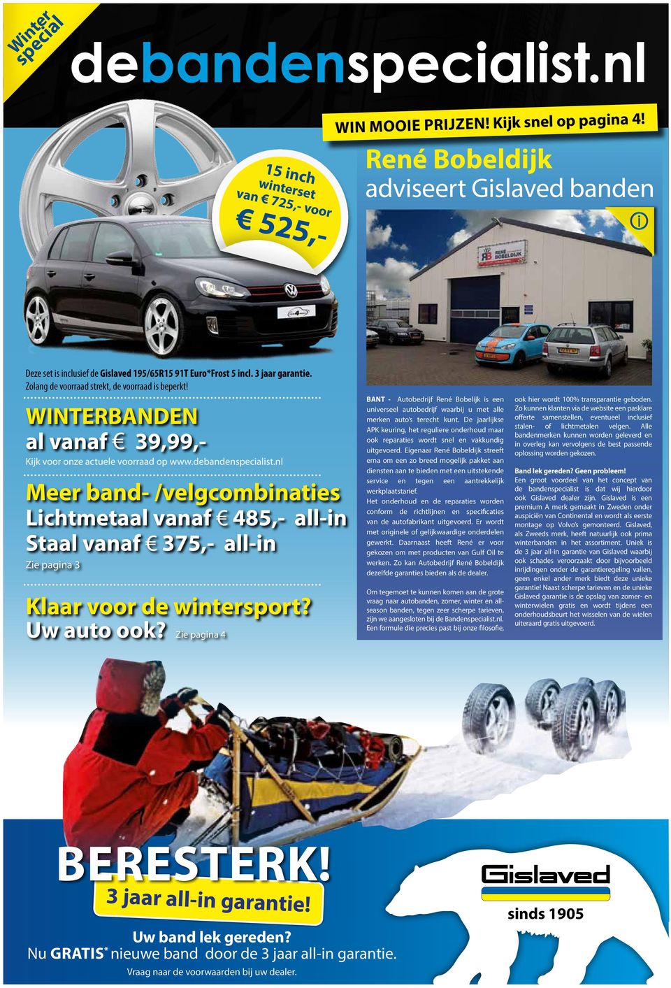 525,- Autobedrijf De Jong adviseert Gislaved banden. Meer band-  /velgcombinaties. Klaar voor de wintersport? - PDF Gratis download