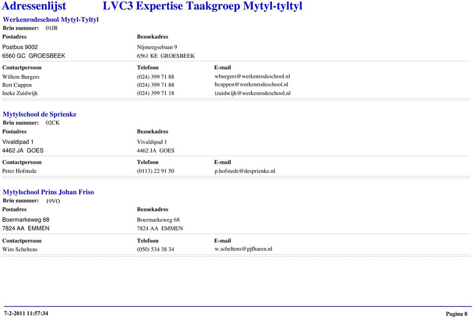 nl Mytylschool de Sprienke Brin nummer: 02CK Vivaldipad 1 4462 JA GOES Vivaldipad 1 4462 JA GOES Peter Hofstede (0113) 22 91 50 p.hofstede@desprienke.