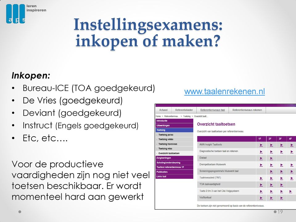 (goedgekeurd) Instruct (Engels goedgekeurd) Etc, etc. www.taalenrekenen.