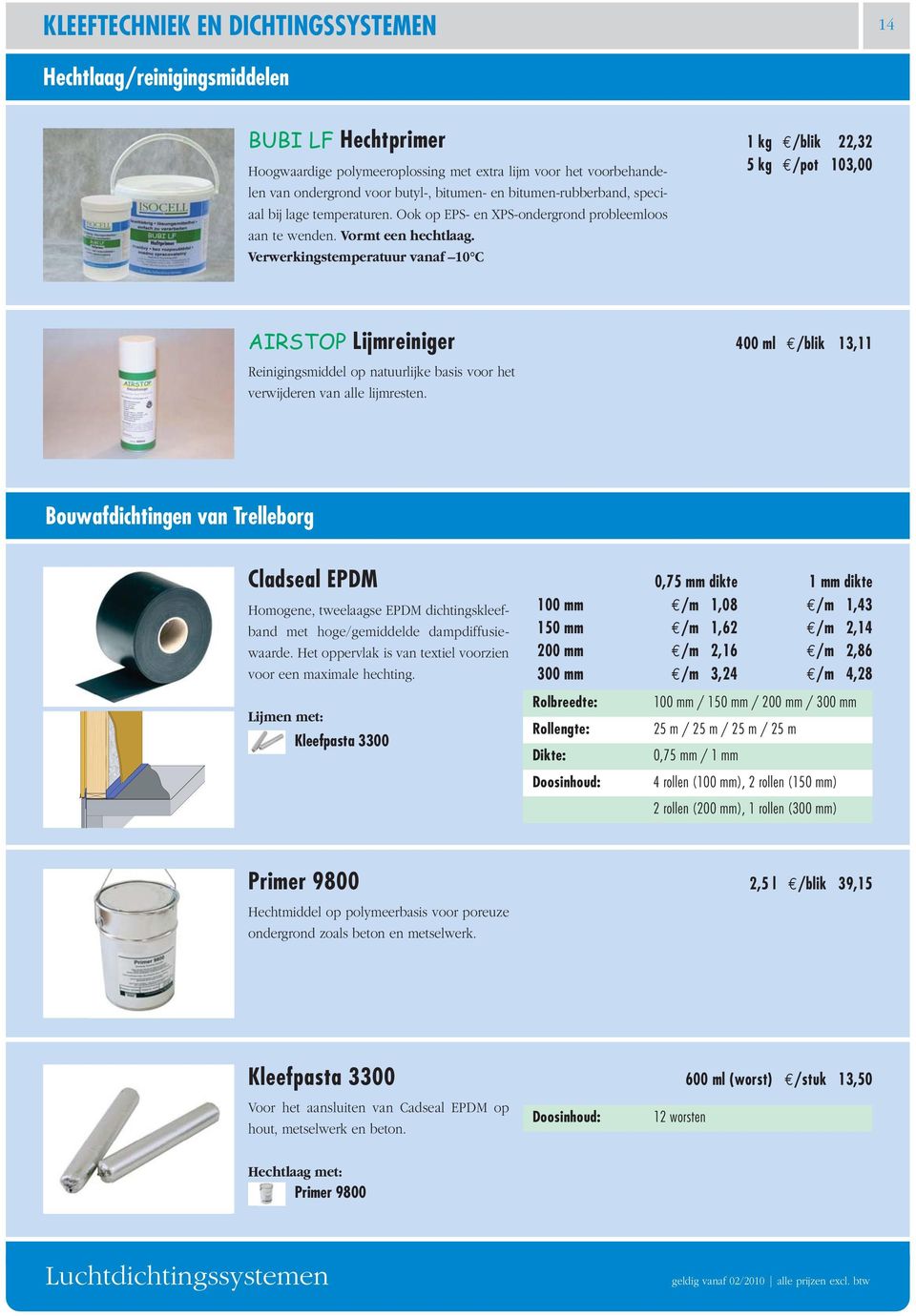 Verwerkingstemperatuur vanaf 10 C 5 kg /pot 103,00 AIRSTOP Lijmreiniger 400 ml /blik 13,11 Reinigingsmiddel op natuurlijke basis voor het verwijderen van alle lijmresten.