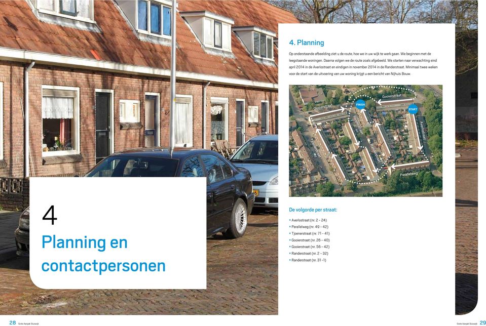 Minimaal twee weken voor de start van de uitvoering van uw woning krijgt u een bericht van Nijhuis Bouw.