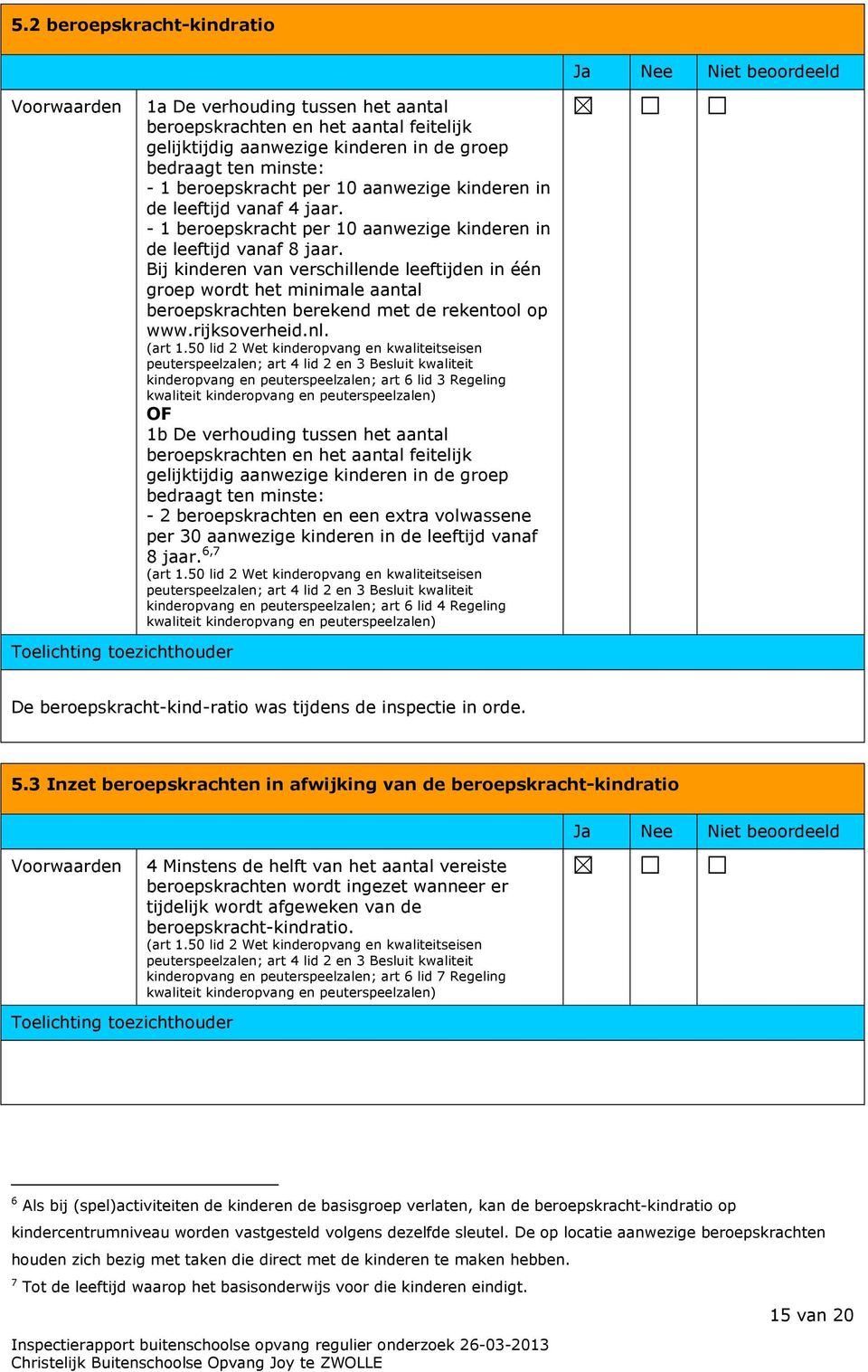 Bij kinderen van verschillende leeftijden in één groep wordt het minimale aantal beroepskrachten berekend met de rekentool op www.rijksoverheid.nl. (art 1.