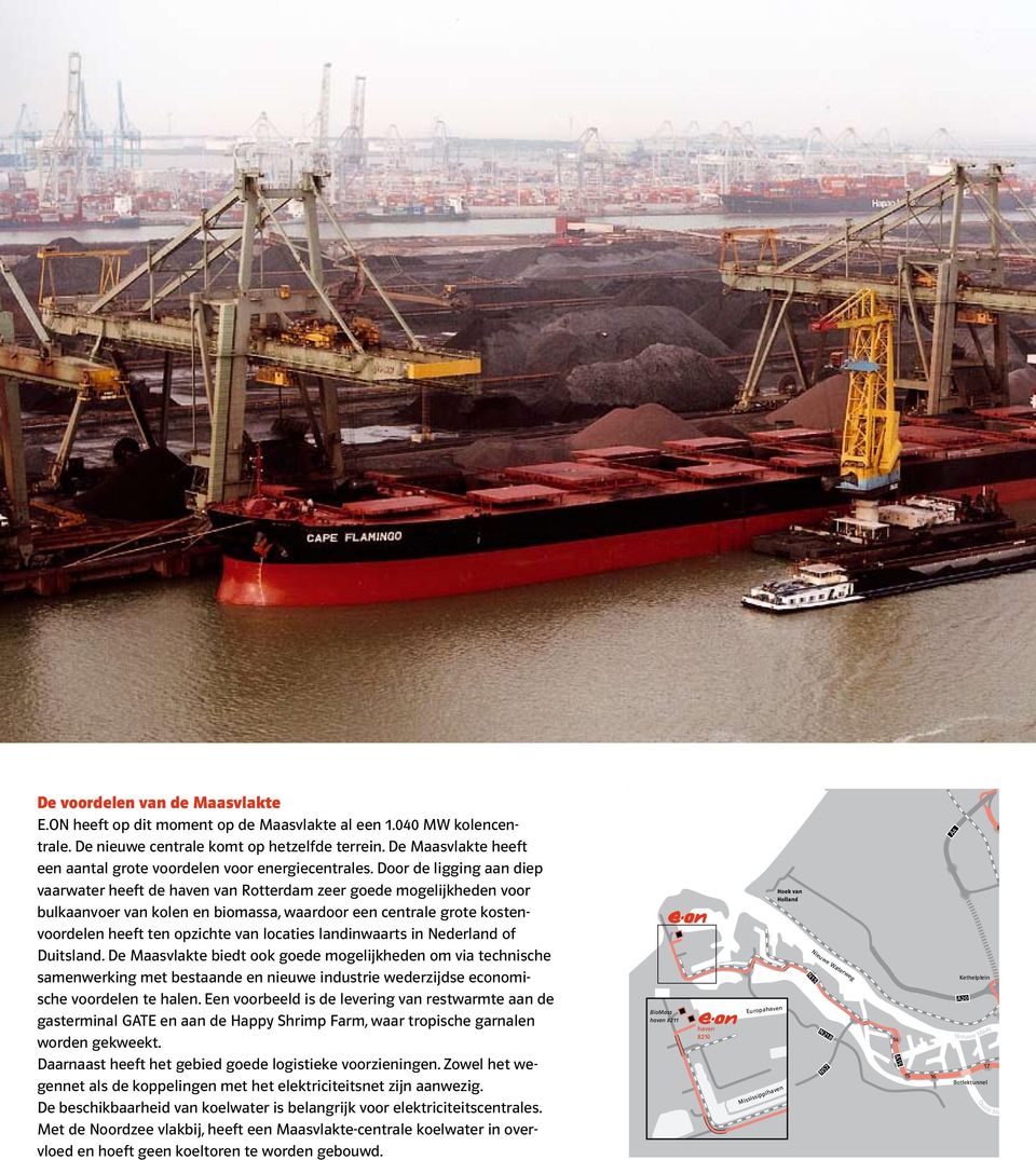 Door de ligging aan diep vaarwater heeft de haven van Rotterdam zeer goede mogelijkheden voor bulkaanvoer van kolen en biomassa, waardoor een centrale grote kostenvoordelen heeft ten opzichte van