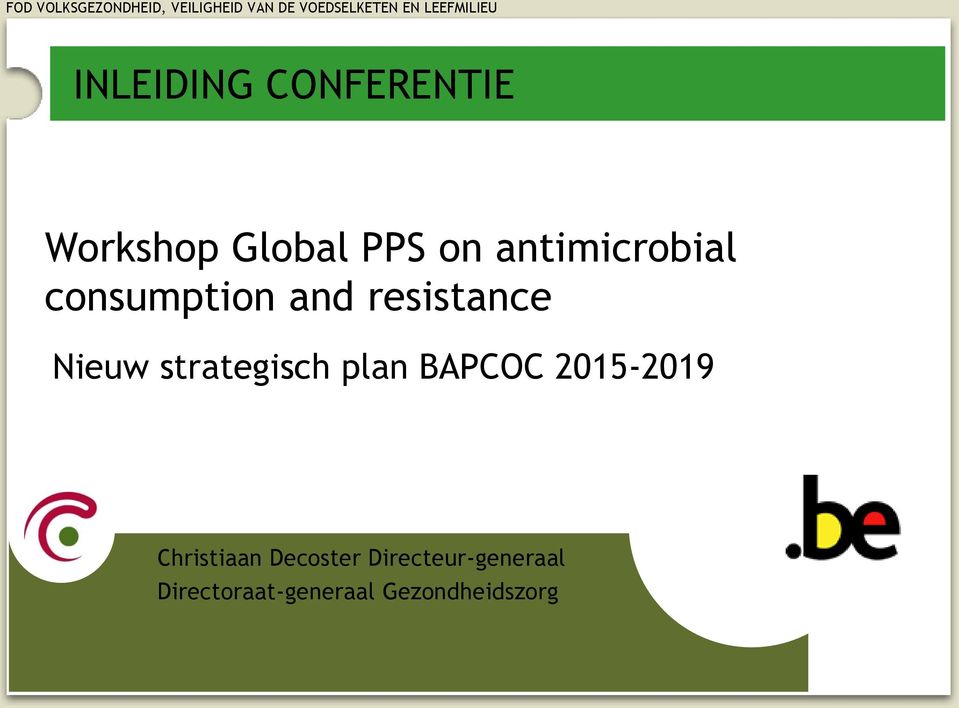 strategisch plan BAPCOC 2015-2019 Christiaan