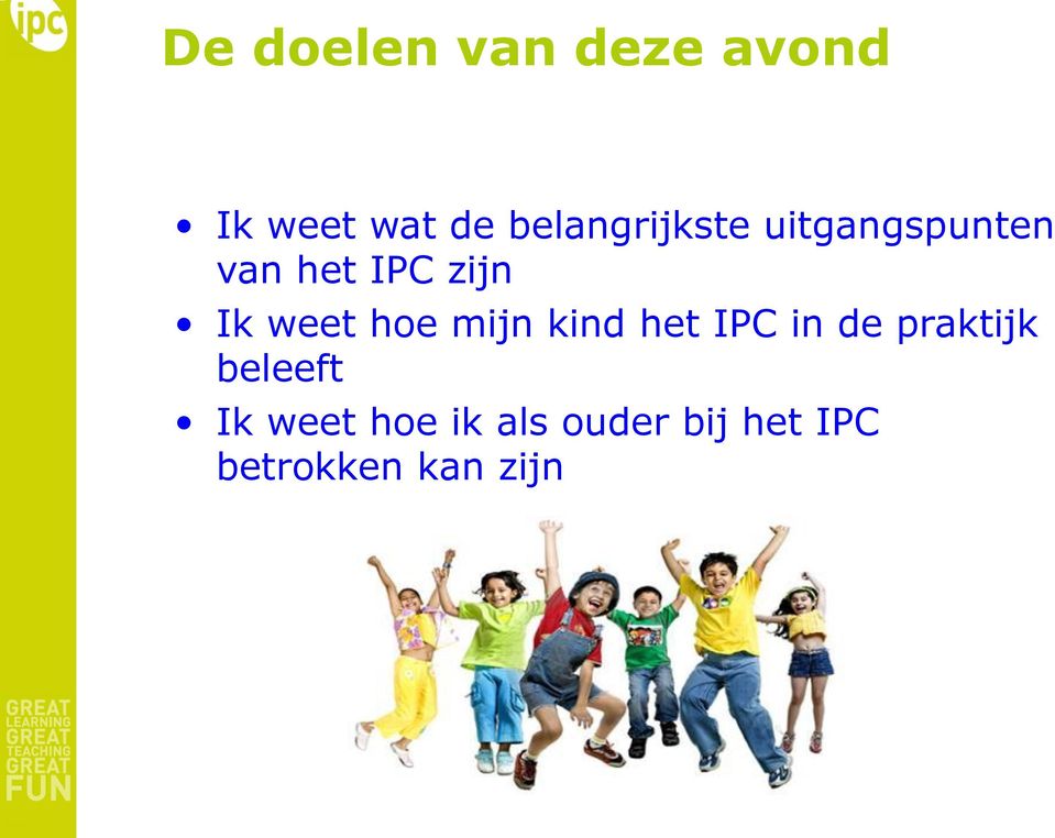 weet hoe mijn kind het IPC in de praktijk