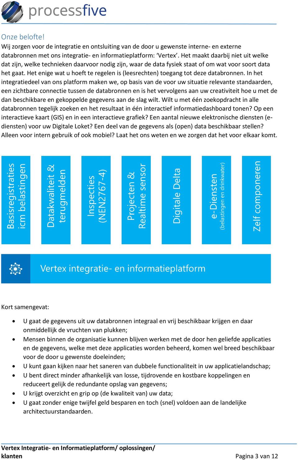 Het enige wat u hoeft te regelen is (leesrechten) toegang tot deze databronnen.