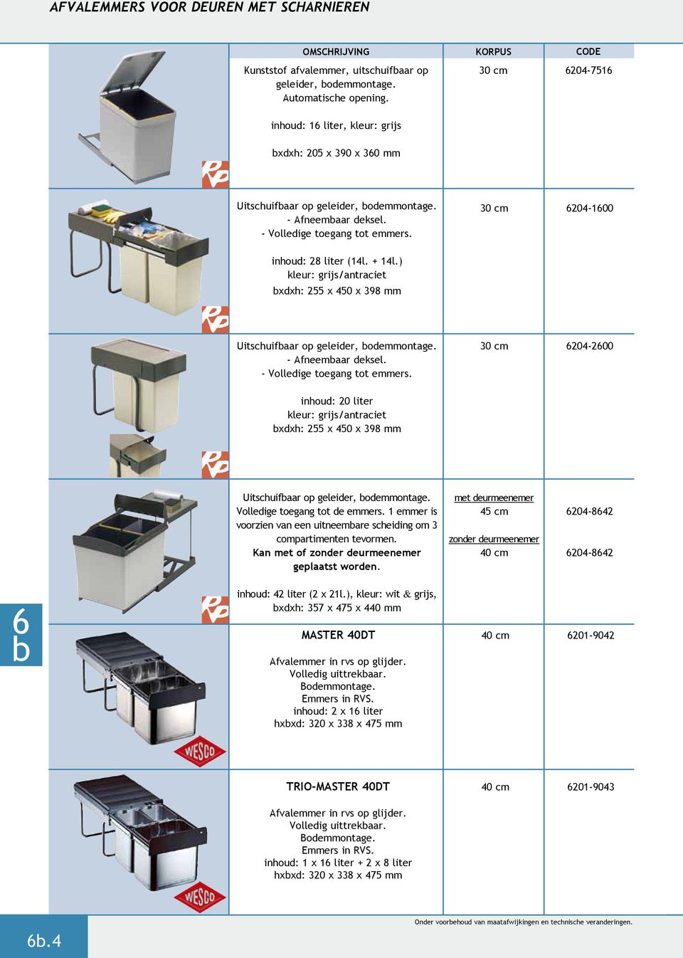 30 cm 204-100 inhoud: 28 liter (14l. + 14l.) kleur: grijs/antraciet xdxh: 255 x 450 x 398 mm Uitschuifaar op geleider, odemmontage. - Afneemaar deksel. - Volledige toegang tot emmers.