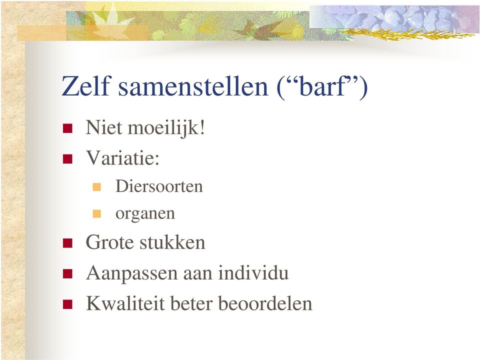 Variatie: Diersoorten organen