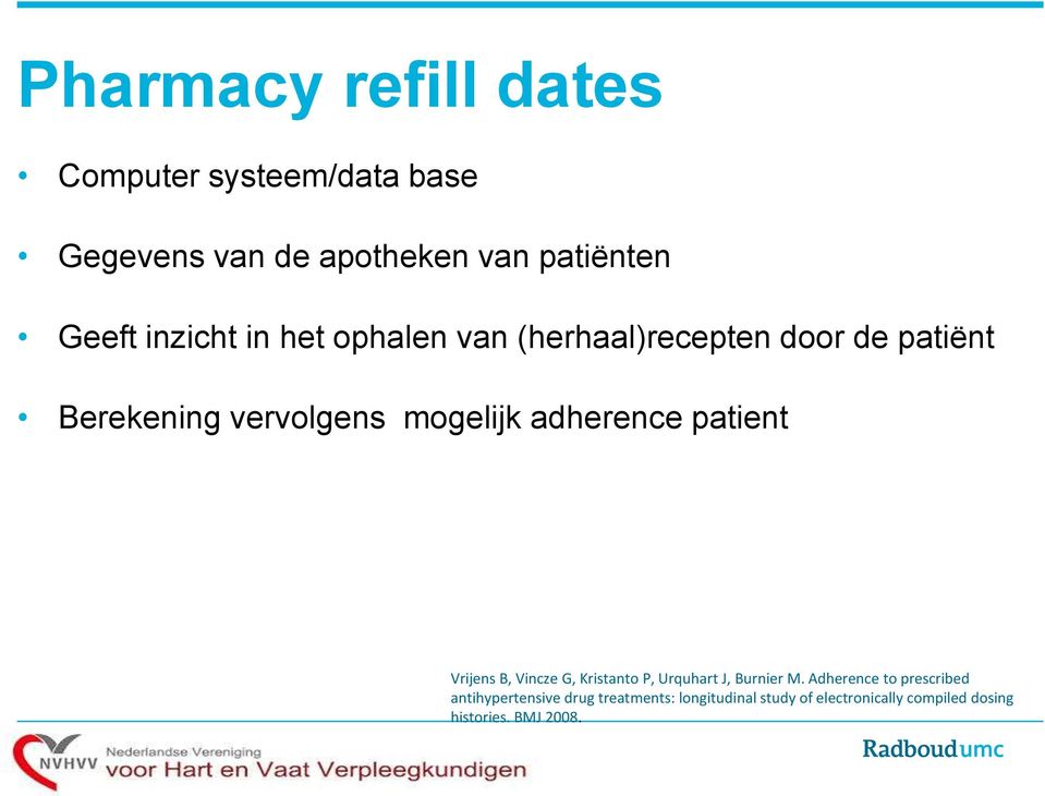 adherence patient Vrijens B, Vincze G, Kristanto P, Urquhart J, Burnier M.