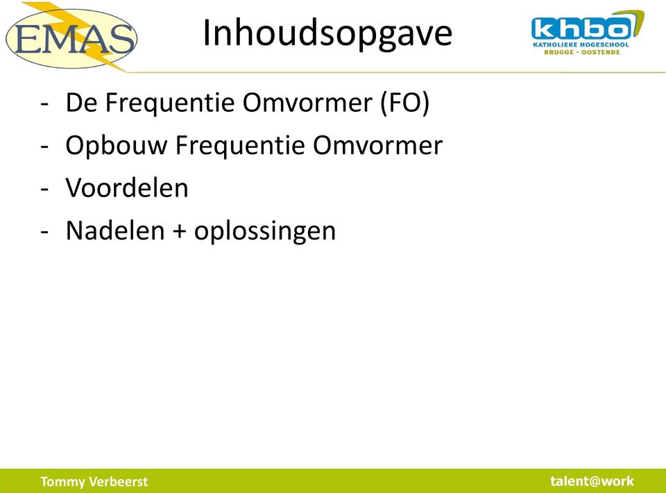 Opbouw Frequentie Omvormer