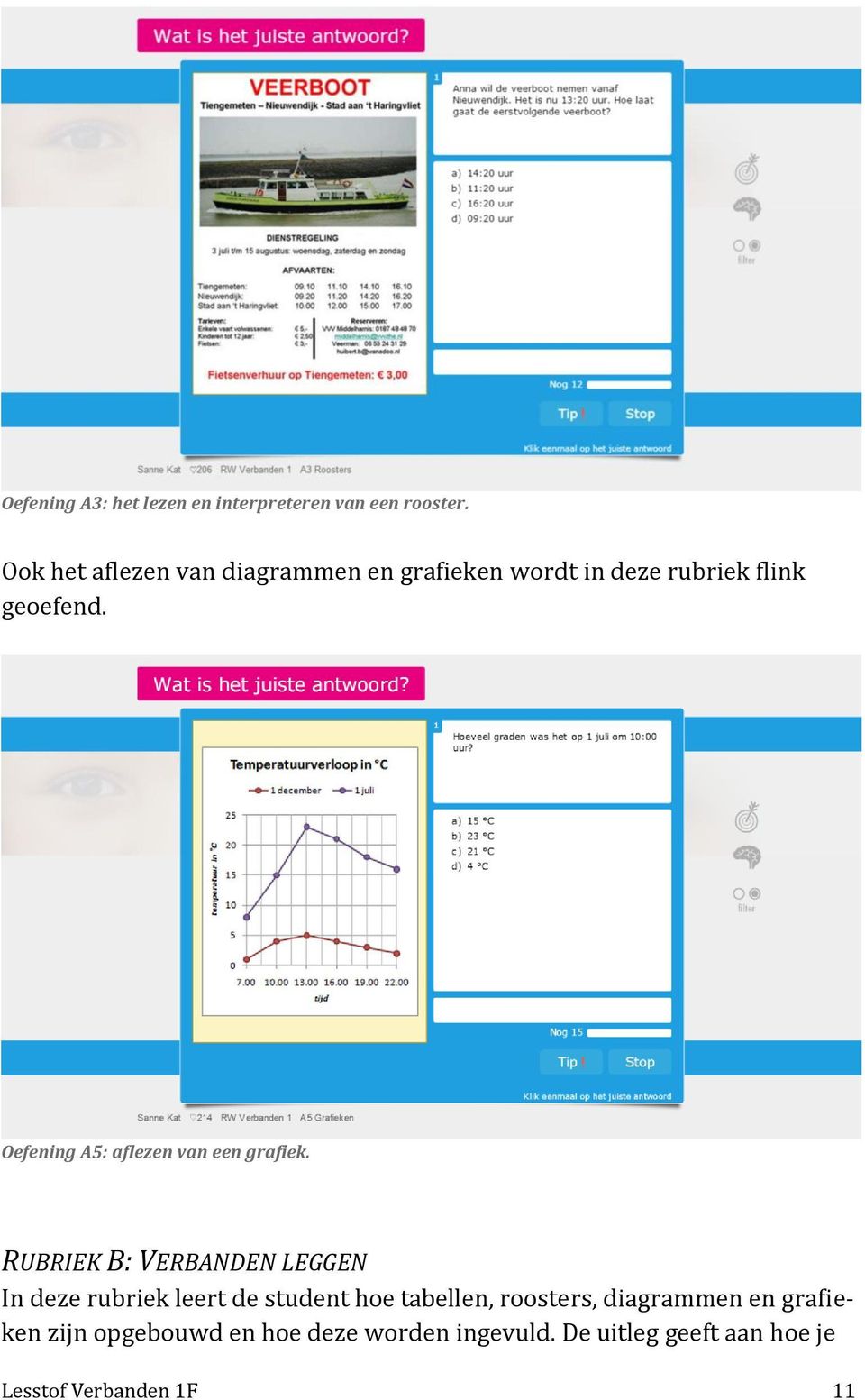 Oefening A5: aflezen van een grafiek.