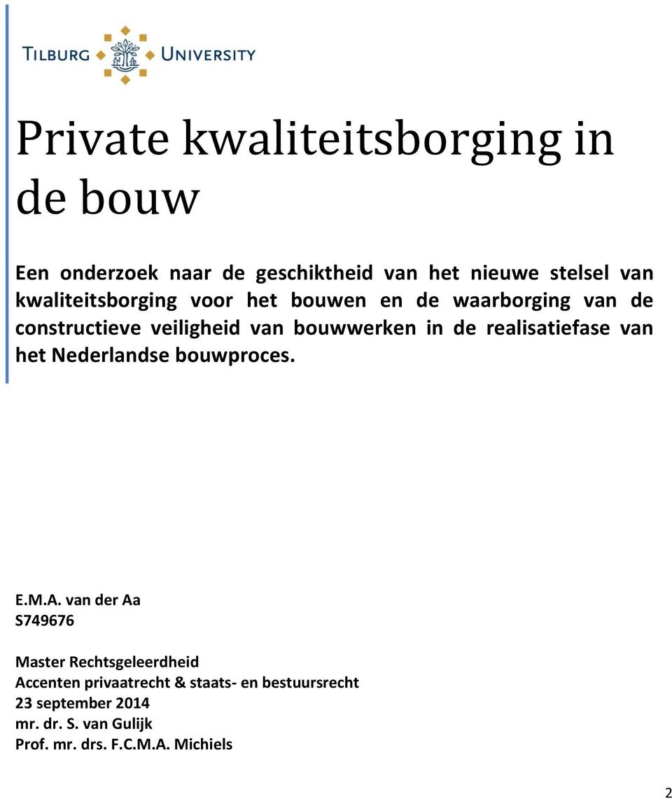 realisatiefase van het Nederlandse bouwproces. E.M.A.