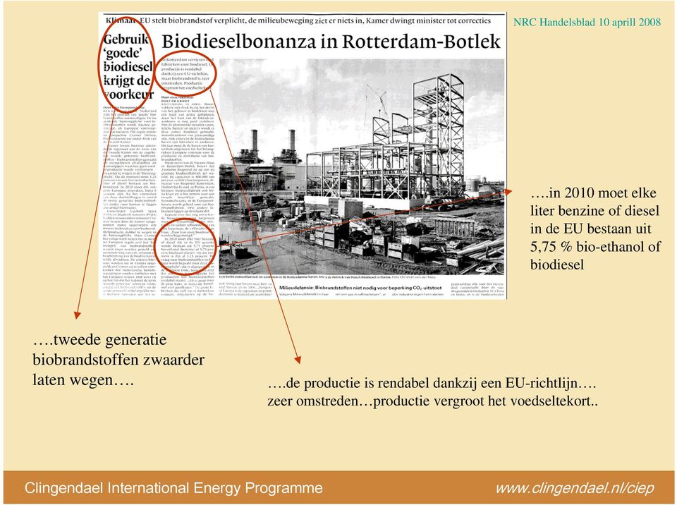 bio-ethanol of biodiesel.