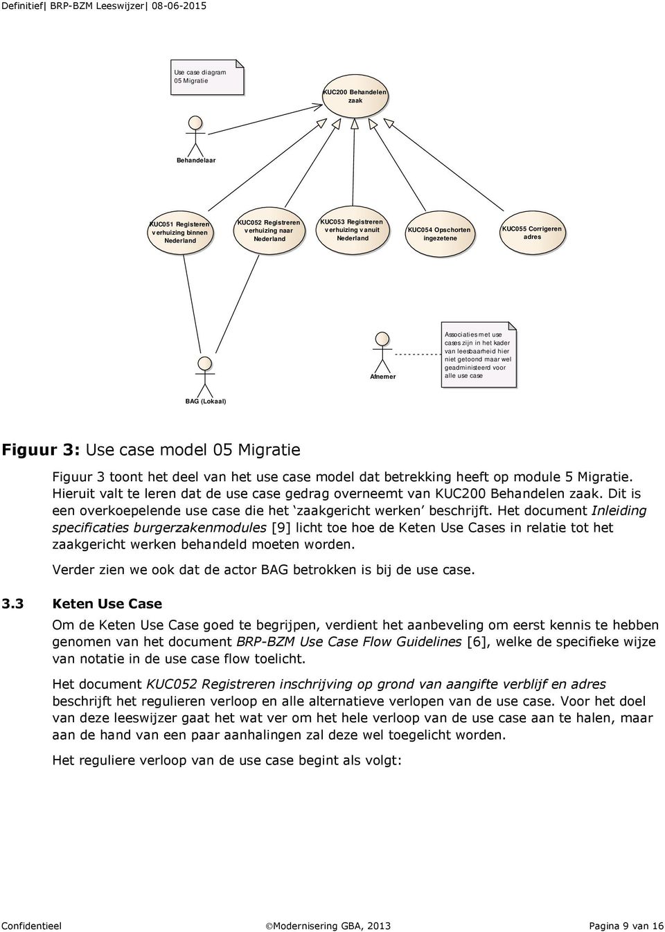 (Lokaal) Figuur 3: Use case model 05 Migratie Figuur 3 toont het deel van het use case model dat betrekking heeft op module 5 Migratie.