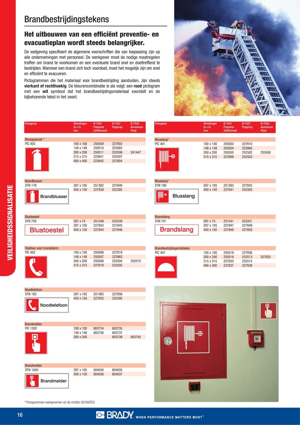 De werkgever moet de nodige maatregelen treffen om brand te voorkomen en een eventuele brand snel en doeltreffend te bestrijden.