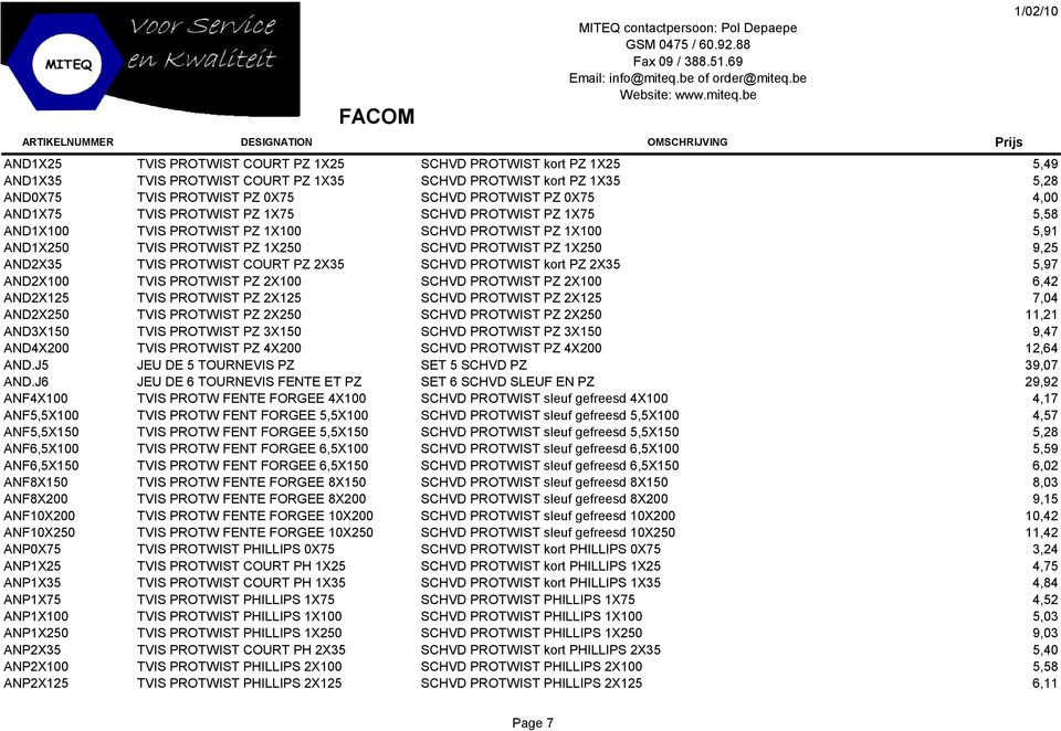PROTWIST COURT PZ 2X35 SCHVD PROTWIST kort PZ 2X35 5,97 AND2X100 TVIS PROTWIST PZ 2X100 SCHVD PROTWIST PZ 2X100 6,42 AND2X125 TVIS PROTWIST PZ 2X125 SCHVD PROTWIST PZ 2X125 7,04 AND2X250 TVIS