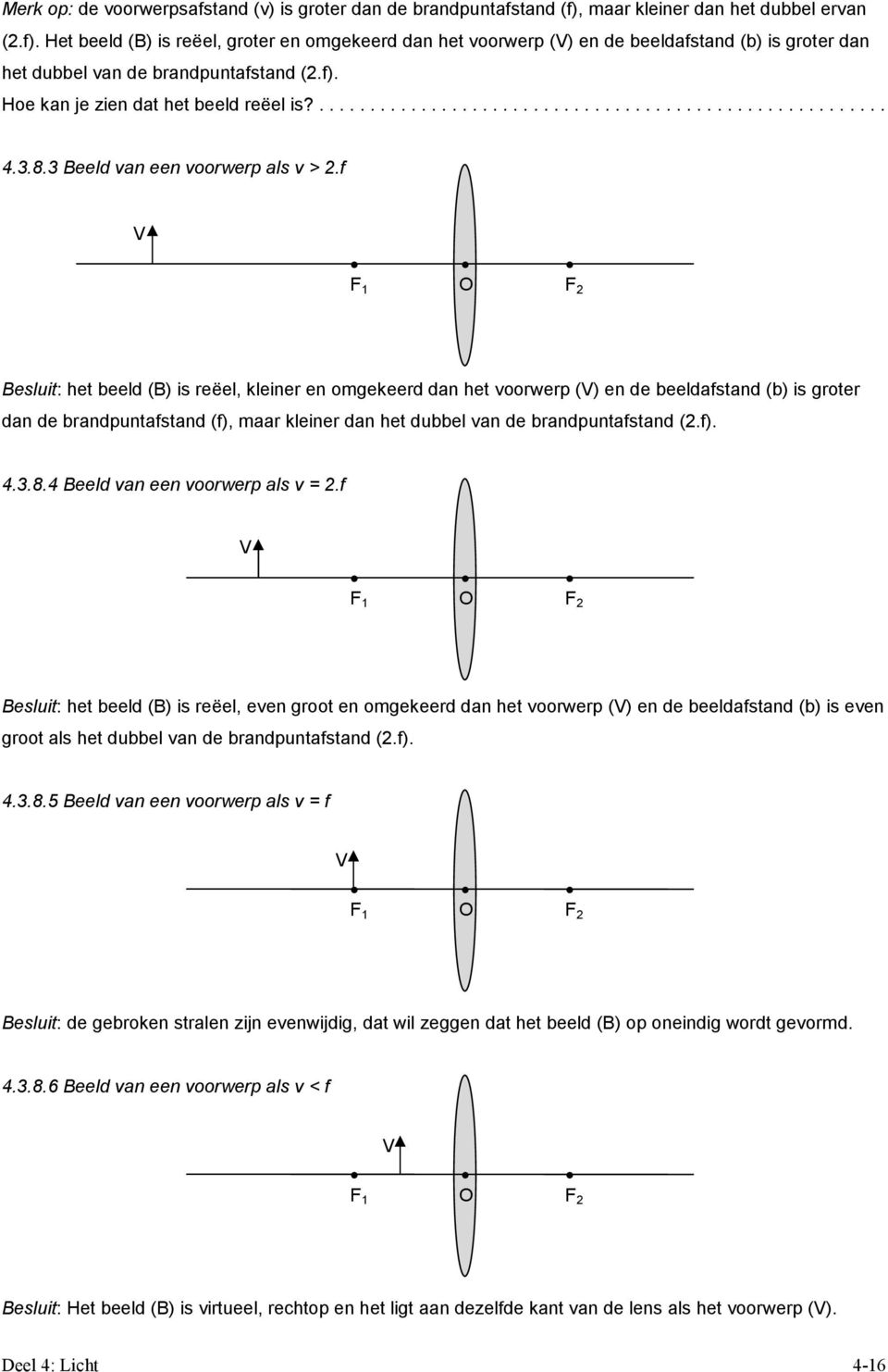 ........................................................ 4.3.8.3 Beeld van een voorwerp als v > 2.