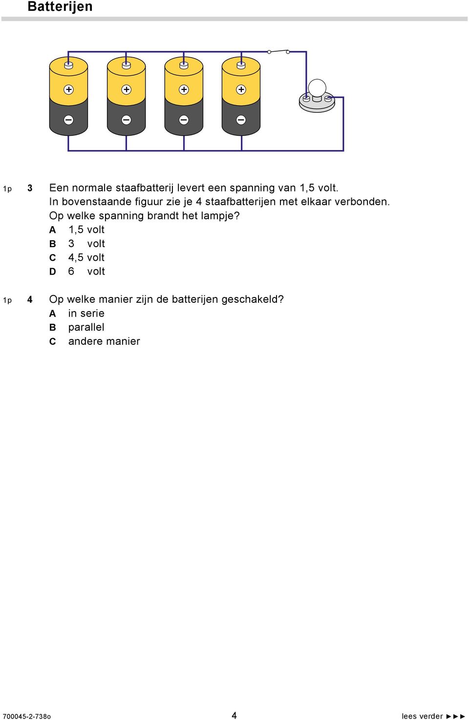 Op welke spanning brandt het lampje?