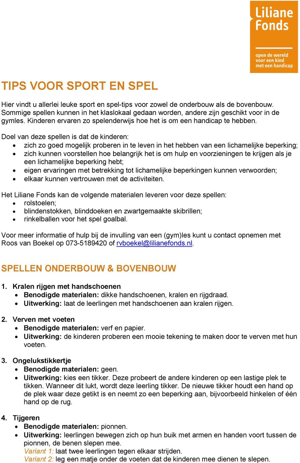 Verbazingwekkend TIPS VOOR SPORT EN SPEL - PDF Gratis download DH-16