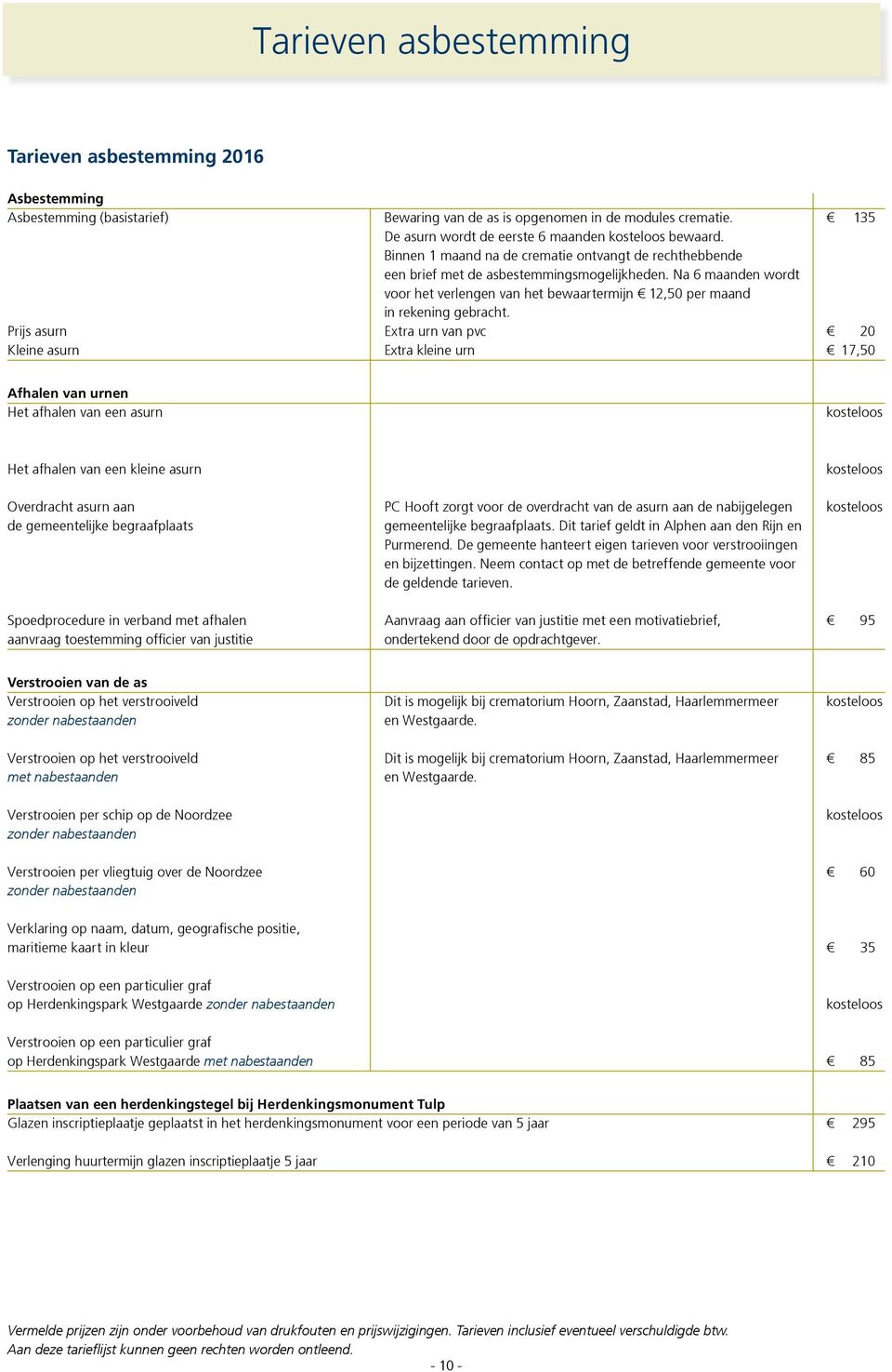 Na 6 maanden wordt voor het verlengen van het bewaartermijn 12,50 per maand in rekening gebracht.