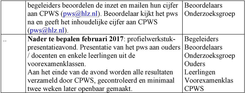 .. Nader te bepalen februari 2017: profielwerkstukpresentatieavond.