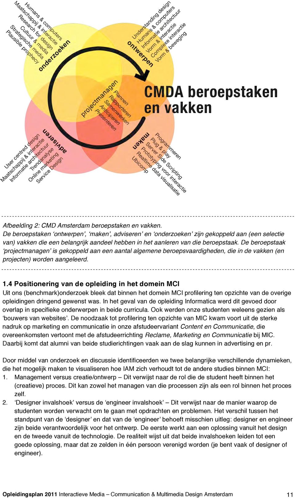 De beroepstaak ʻprojectmanagenʼ is gekoppeld aan een aantal algemene beroepsvaardigheden, die in de vakken (en projecten) worden aangeleerd. 1.