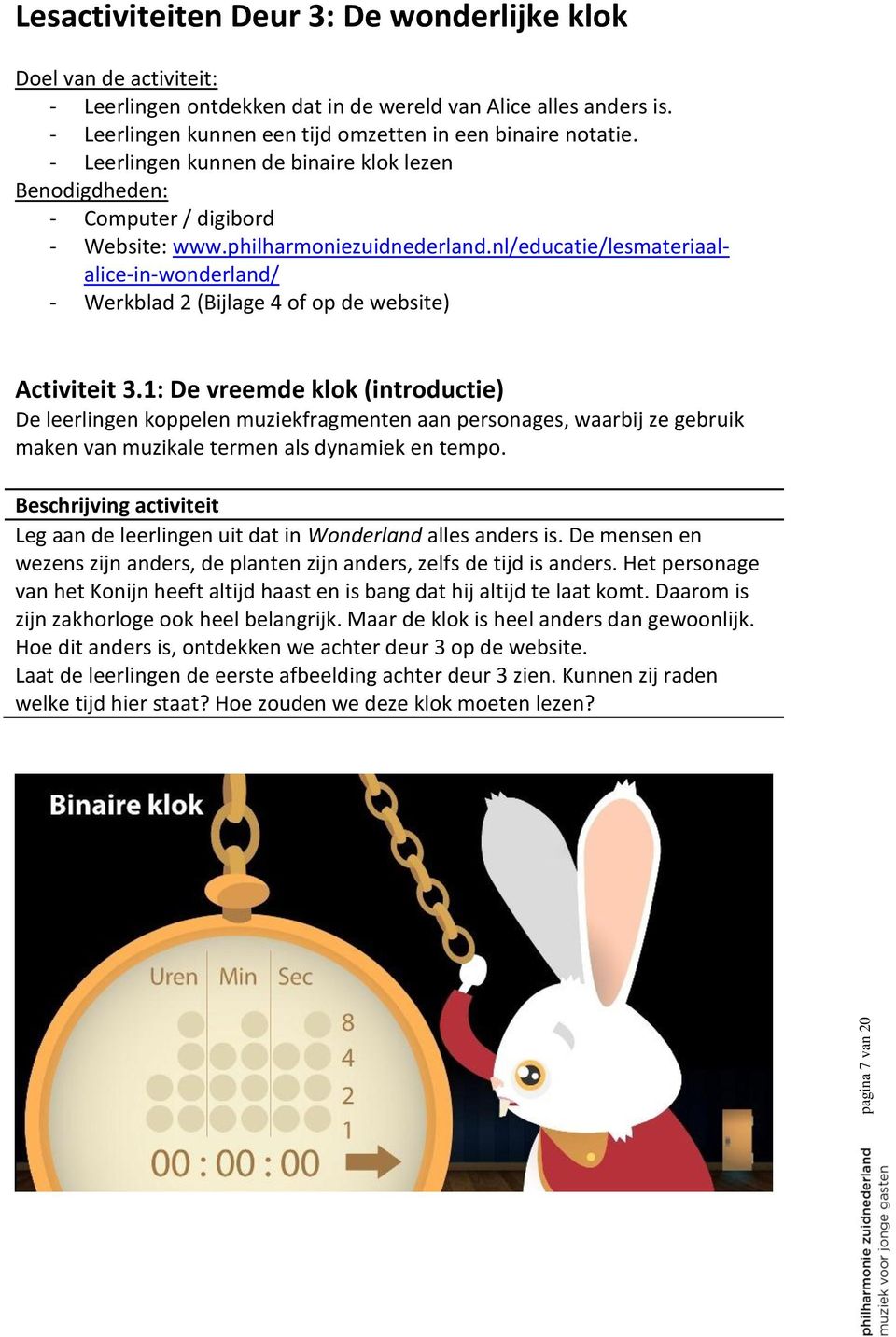 nl/educatie/lesmateriaalalice-in-wonderland/ - Werkblad 2 (Bijlage 4 of op de website) Activiteit 3.