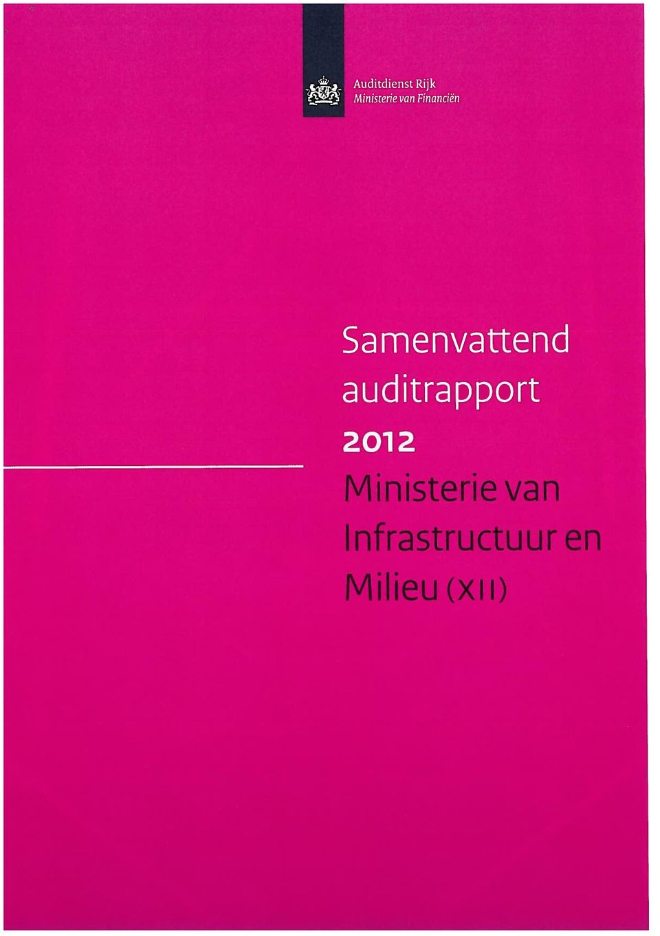auditrapport 2012 Ministerie