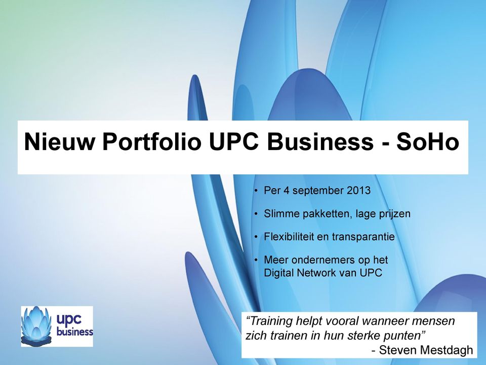 ondernemers op het Digital Network van UPC Training helpt